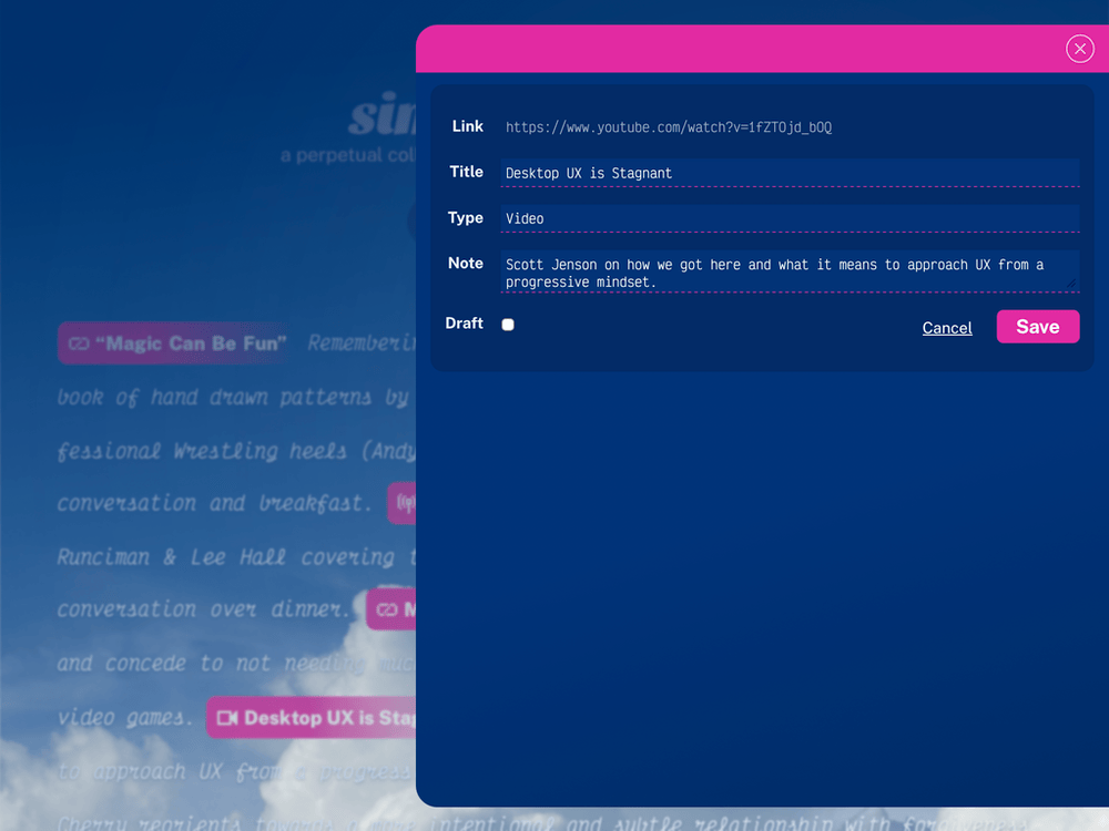 A screenshot of the post edit interface